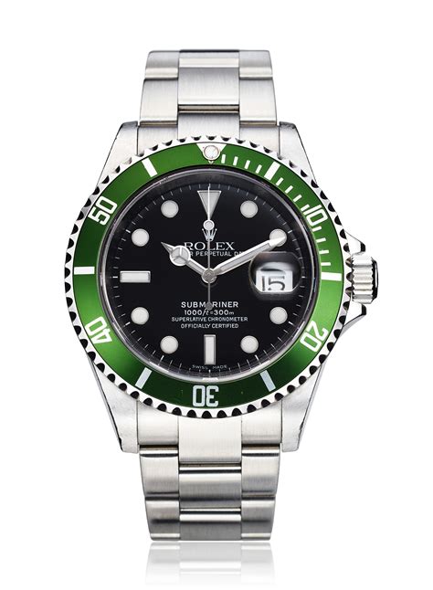 rolex submariner steel pre-owned 16610 custom green|rolex submariner date 16610 price.